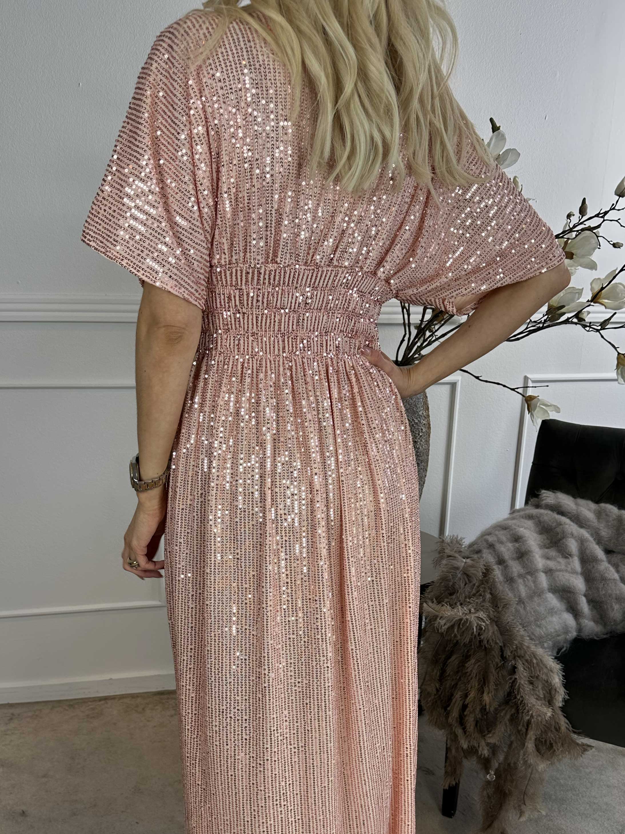 Pams Glitter - Lang smuk kjole med pailletter